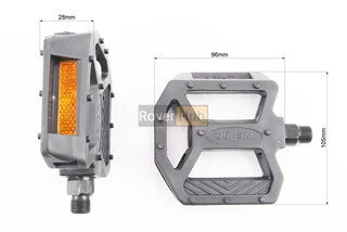 Педалі BMX 9/16" (108x105x28mm) пластикові, чорні LU-P9