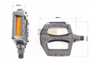 Педали BMX 9/16" (110x100x26mm) пластиковые, чёрные HF-820