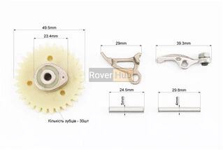 Шестерня розподільного вала 139F - 4Т, металевий кулачок + клапанний механізм