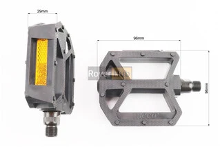 Педали BMX 9/16" (112x96x25mm) пластиковые, чёрные WP408