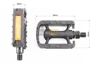 Педалі CHILD 1/2" (95x61x21mm) пластикові, чорні NW-85A