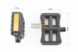 Педали CHILD 9/16" (90x55x25mm) пластиковые, чёрные (без подшипников)