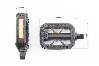 Педали CHILD 9/16" (90x65x20mm) пластиковые, чёрные (без подшипников)