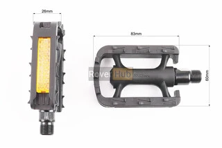 Педалі CHILD 9/16" (95x61x21mm) пластикові, чорні NW-85A