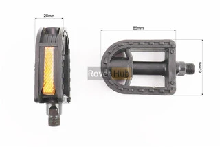 Педали CHILD 9/16" (96x65x26mm) пластиковые, чёрные YAT