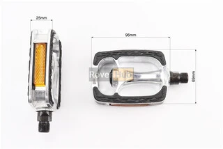 Педали CITY 9/16" (95x70x24mm) алюминиевые, серебристо-чёрные