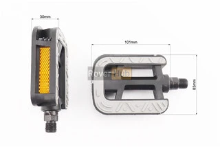 Педали CITY 9/16" (100x80x29mm) пластиковые, чёрн-серые