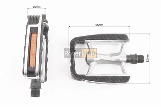 Педалі CITY 9/16" (108x82x25mm) алюмінієві, сріблясто-чорні С220DU