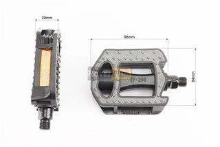 Педали CITY 9/16" (114x85x27mm) пластиковые, чёрно-серые WP-208