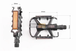 Педалі MTB 9/16" (105x74x23mm) алюмінієві, чорно-сріблясті M224DU