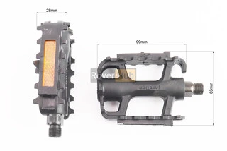 Педалі MTB 9/16" (106x80x26mm) пластикові, чорні LU-207