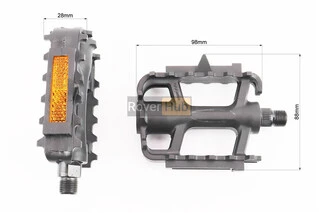 Педалі MTB 9/16" (107x80x27mm) пластикові, чорні NW-311
