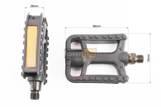 Педалі MTB 9/16" (109x76x25mm) пластикові, чорні WP-178