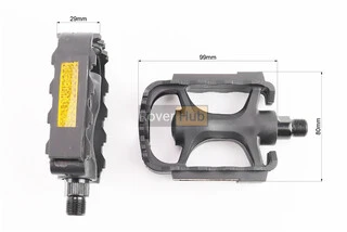 Педалі MTB 9/16" (110x77x26mm) пластикові, чорні NW-223