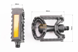 Педалі MTB 9/16" (113x78.5x23mm) пластикові, чорні PD-17