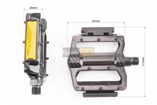 Педалі MTB широкі 9/16" (97x95x24mm) алюмінієві, чорні NWL-468