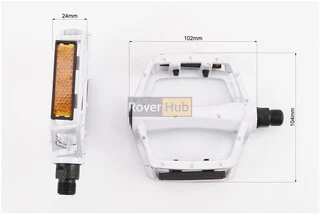 Педалі MTB широкі 9/16" (107x100x25mm) алюмінієві, білі YT-008