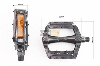 Педалі MTB широкі 9/16" (108x105x26mm) алюмінієві, чорні NWL-305