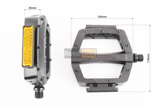 Педалі MTB широкі 9/16" (112x103x21mm) зі знімними шипами, пром-підшипник (6*13*5) + голчастий (12*16*10), алюмінієві, NWL-388B
