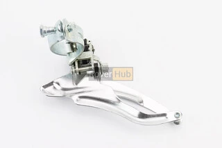 Перемикач ланцюга передній з верхньою тягою, кріпл. 28,6мм, під зірку 42Т, хром