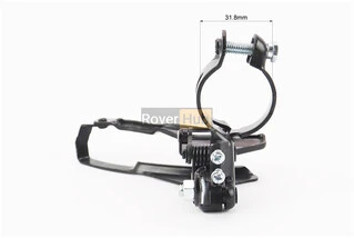 Перекидка цепи передняя с нижней тягой, крепл. 31,8мм, под звезду 42Т, чёрная