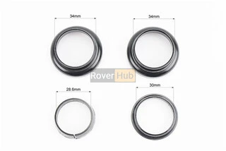 Кермова колонка 1-1/8" (34/28,6x34/30) безрізьбової вилки, чорні KL-B207