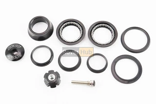 Кермова колонка 1-1/8" (44/28,6x44/30) безрізьбової вилки, напівінтегровані, висока, чорний H117DM