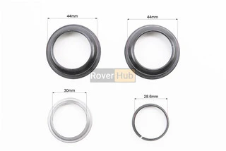 Кермова колонка 1-1/8" (44/28,6x44/30) безрізьбової вилки, напівінтегровані, пром-підшипники, чорні H114