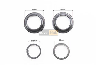 Рулевая колонка 1-1/8" (44/28,6x44/30) безрезьбовой вилки, полуинтегрированные, чёрный H115