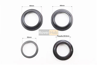 Кермова колонка 1-1/8" (44/28.6x44/30) різьбової вилки, висока, чорні H112N