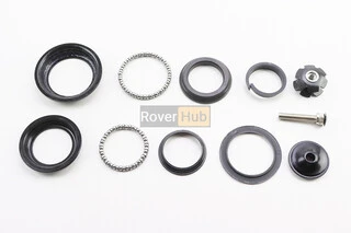 Кермова колонка 1-1/8"x1-1/4" (44/28,6x50.6/30мм) безрізьбової вилки, напівінтегровані, чорні H-100