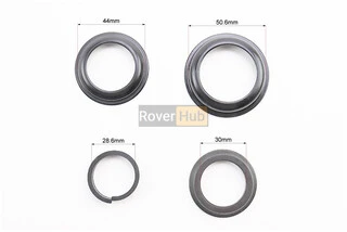 Кермова колонка 1-1/8"x1-1/4" (44/28,6x50.6/30мм) безрізьбової вилки, напівінтегровані, чорні H-100