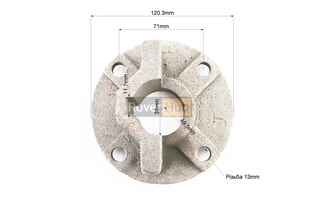 Ступиця колеса d-39mm, 4отв. 6,00-12 Тип 2