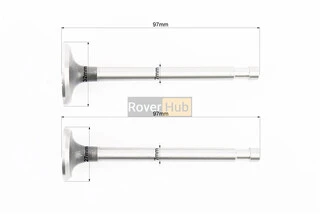 Клапан впускний (h-97; D-32; d-7), випускний (h-97; D-27; d-7) к-кт 2шт R175A/R180NM