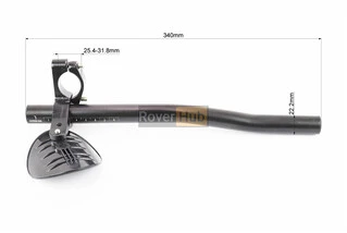 Кермо лежак 22,2/25,4/31,8x340мм, регульований, алюмінієвий, чорний