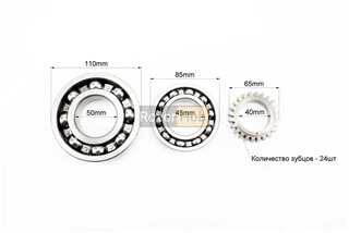 Колінвал R175A+підшипники+шестерня