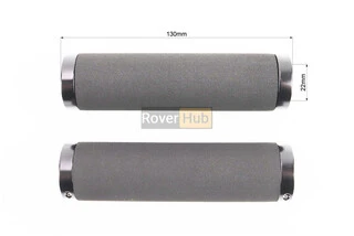 Ручки керма 130мм з затискачем Lock-On з двох сторін, неопренові, чорні SBG-672