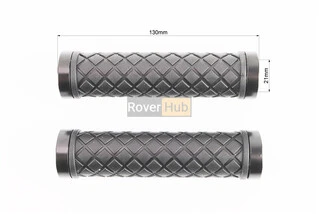 Ручки керма 130мм з затискачем Lock-On з двох сторін, чорні TPE-167