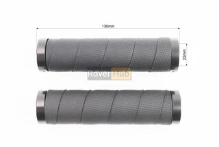 Ручки руля 130мм с зажимом Lock-On с двух сторон, экокожа, чёрные PU-192A