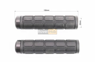 Ручки керма 130мм з затискачем Lock-On, чорні TPE-077