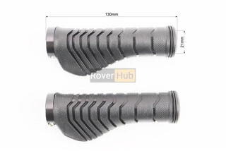 Ручки керма 130мм з затискачем Lock-On, ергономічні, чорні TPR-073