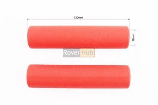 Ручки керма 130мм, силіконові, червоні SBG-6108