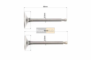 Клапан впускний (h-86; D-35; d-6,5), випускний (h-85; D-31; d-6,5) к-кт 2шт 182F/188F