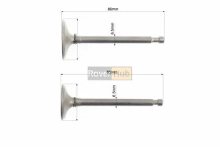 Клапан впускний (h-86; D-35; d-6,5), випускний (h-85; D-31; d-6,5) к-кт 2шт 182F/188F