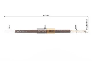 Вал рульової колонки L-655mm, d-20, М16, JR-Q12E