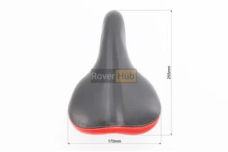 Сидіння MTB 255x170мм, чорно-червоне AFT-47