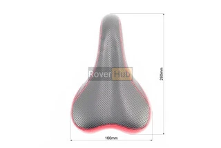 Сидіння MTB 260x160мм, чорно-червоне CORRADO 6690