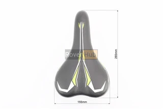 Сидіння MTB 265x155мм, чорно-зелене AVY-6632