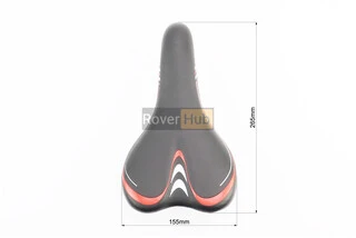 Сидіння MTB 265x155мм, чорно-червоне AVY-6628