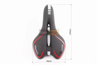 Сидіння MTB 270x160мм, чорно-червоне YF-1034